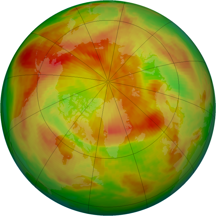 Arctic ozone map for 05 May 1984